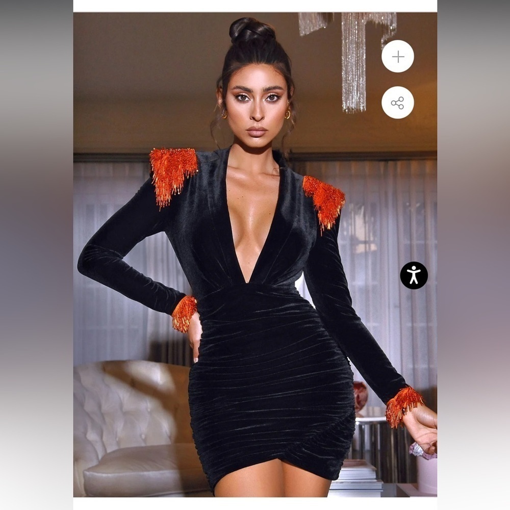 Black Velvet Mini Dress